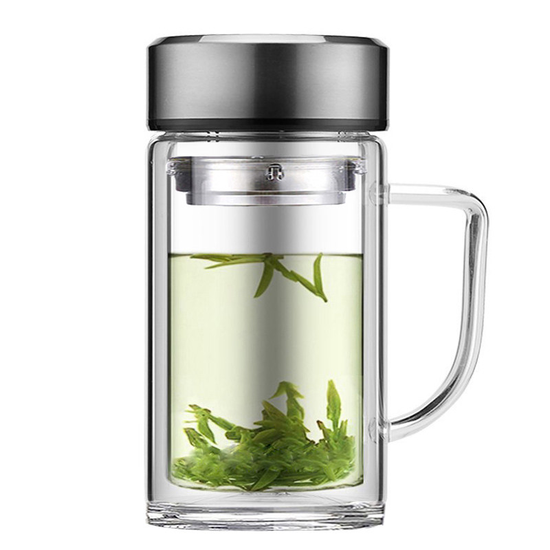 泡茶喝水杯子双层玻璃