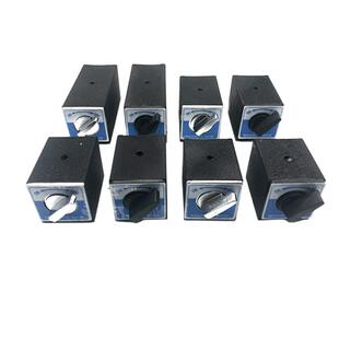 开关式磁力座强磁线切割固定座磁性表座底座磁铁V型铁三角台6T12T