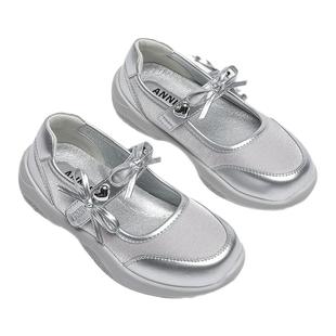 安奈儿女童鞋子公主鞋春秋2026新款透气女孩轻便儿童玛丽珍运动鞋