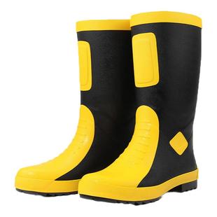 新式轻量救援训练靴高筒防水比武雨鞋水靴防滑灭火套鞋钓鱼鞋胶鞋