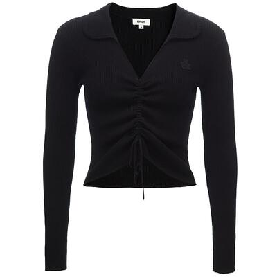 ONLY气质V领修身短款针织衫