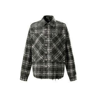 【TBHNP】Theboyhasnopatience 曙光辉月烫钻飞机扣长袖衬衫