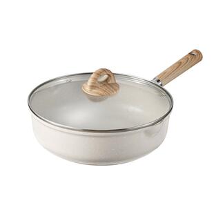 卡罗特有钛加深平底锅炒锅家用不粘锅牛排煎锅煎蛋饼锅专用电磁炉