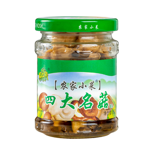 好菜郎农家小菜油焖四大名菇140g瓶装鸡腿茶树香蘑菇下饭冷盘凉菜