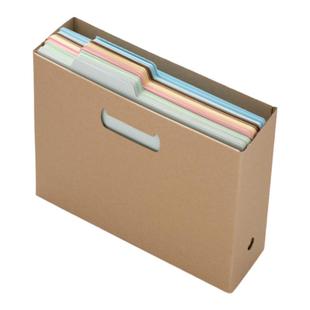 牧野MAKINO 纸质文件夹彩色单片夹纸板资料夹说明书收纳夹两页简易文件分类夹10个装订夹会议记录报告夹