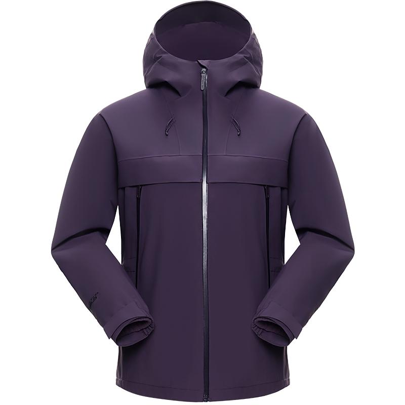 骆驼熊猫三合一冲锋衣女款2026新款紫色秋冬户外防水登山服外套