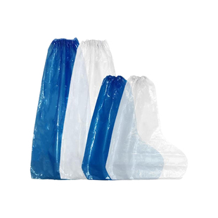 一次性鞋套加厚防水中长筒防滑耐磨养殖靴套塑料脚套透明家用室内