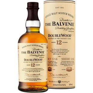 The Balvenie 百富12年双桶陈酿单一麦芽苏格兰威士忌700ml×1瓶