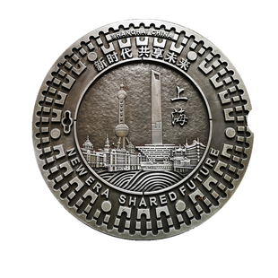 上海艺术井盖圆方形彩绘球墨铸铁不锈钢定做井亦求精地雕界桩定制