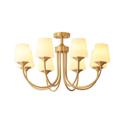 美式客厅吊灯轻奢复古法式全铜灯