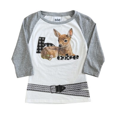 FOURFORTY BABY DEER BELT TEE 朋克小鹿宝宝 腰带印花baby tee