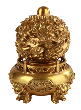 黄铜九转乾坤炉工艺品家居摆件商务开业乔迁礼品办公室客厅摆件