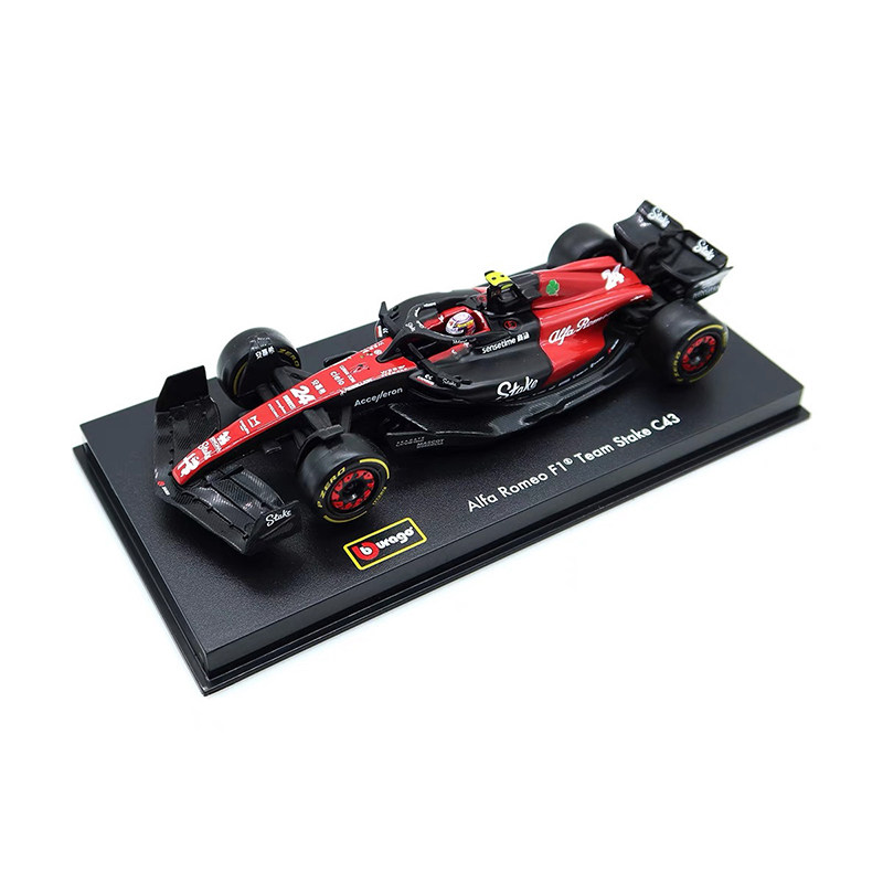 比美高1:43周冠宇阿尔法罗密欧C43一级方程式赛车模型F1收藏摆件