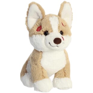 美国aurora world正版可爱坐姿kiss柯基犬狗狗公仔玩偶毛绒玩具