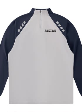 andtime半拉链速干长袖