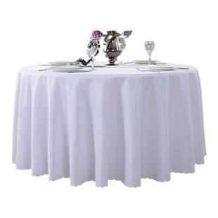 纯色长方形会议桌布白色桌布布艺定制地推台布酒店餐厅饭店圆桌布