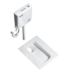 家用陶瓷蹲便器冲水箱套装整套大便器防臭蹲厕蹲坑便池蹬便器卫浴