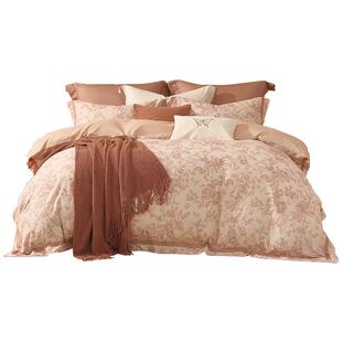 水星家纺双面磨毛四件套60支长绒棉保暖套件床单被套秋冬家用床品