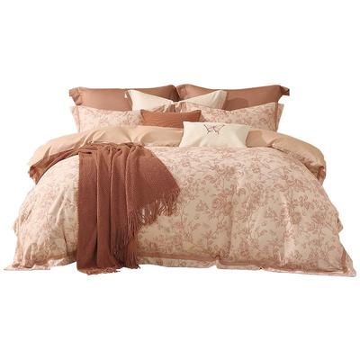 水星家纺60支长绒棉磨毛套件