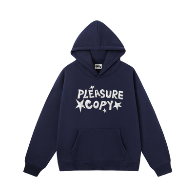 复古设计感黑色连帽卫衣情侣装