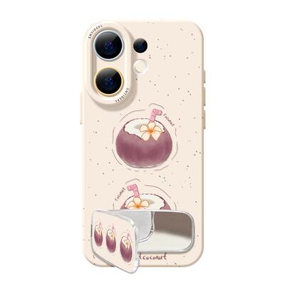 适用vivos30手机壳女款s19pro保护套vivo s16e全包18防摔s15/s12高级s18硅胶软s17外壳清新s9支架椰子新款s20