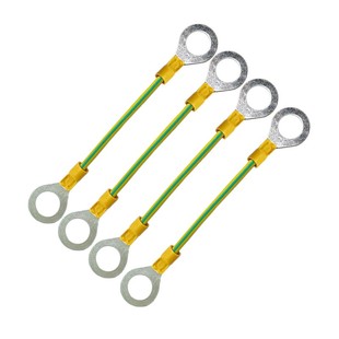 6平方BVR黄绿双色接地线法兰跨接线桥架连接线静电纯铜软铜跨接线