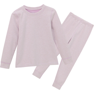 女童睡衣秋冬新款羊绒桑蚕丝保暖家居服小女孩秋衣秋裤两件套