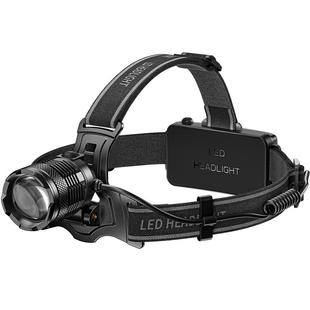 微笑鲨头灯超亮激光感应头戴式电筒强光充电超长续航锂电照明矿灯