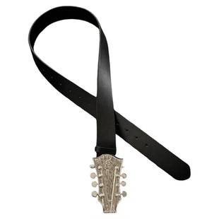 DFDG手作摇滚吉他扣腰带暗黑朋克金属质感小众设计百搭单品皮带