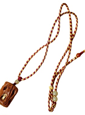 老山檀香木雕手工石窟无相佛吊坠