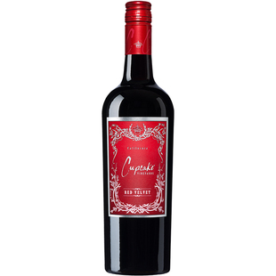 美国芳丝雅cupcake红酒纸杯蛋糕红丝绒葡萄酒瓶装750Ml单支进口