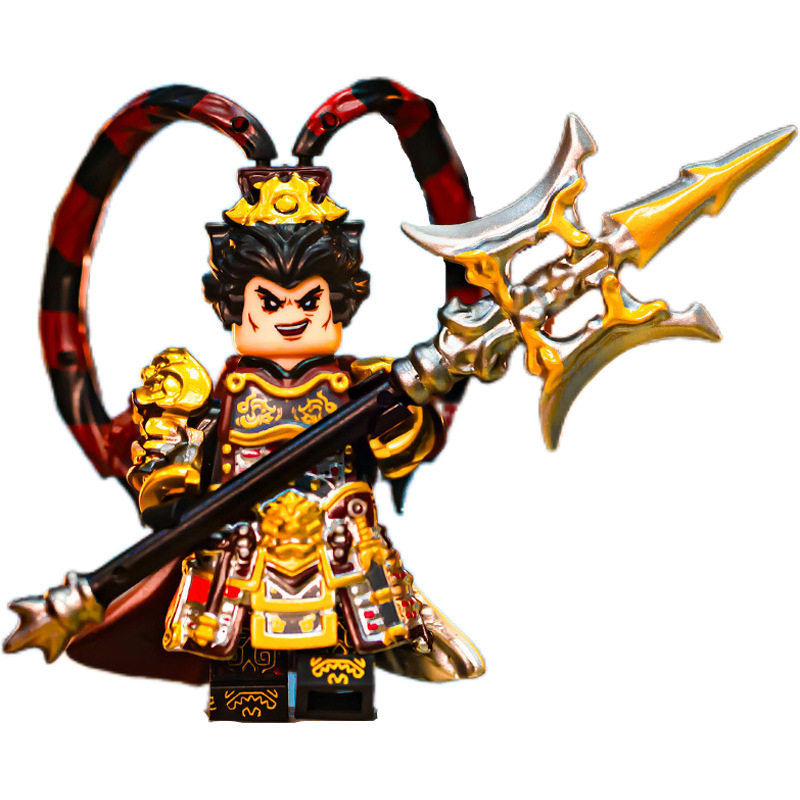 三国五虎将吕布奉先第三方关羽张飞赵云铠甲古代中国风拼装人仔男