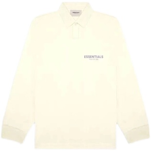FOG FEAR OF GOD ESSENTIALS长袖polo衫反光字母T恤亨利立领宽松