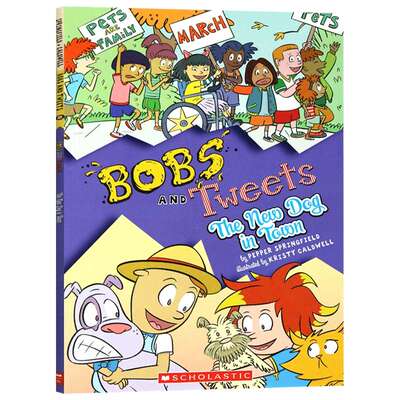 童子军夏令营5 英文原版 The New Dog in Town Bobs and Tweets 5 系列章节书 儿童文学故事书 Scholastic 英文版进口原版英语书籍