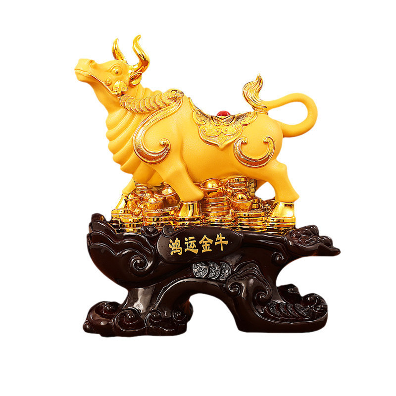 金牛办公室摆件简吟中式