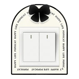 开关贴家用插座边框套简约风创意小饼干开关保护套亚克力装饰墙贴