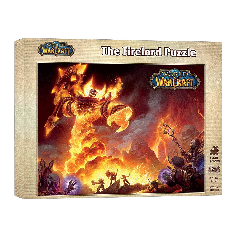 英文原版 World of Warcraft The Firelord Puzzle 魔兽世界 炎魔之王拉格纳罗斯拼图 游戏周边 暴雪 进口 图书周边