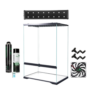 MIUS雨林缸造景套餐生态缸水陆缸热带雨林植物超白玻璃柜全套器材