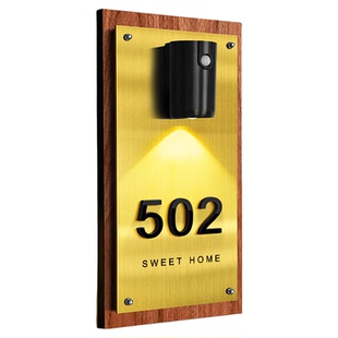 门牌号2026新款欢迎回家仪式感家用号码牌入户门高档现代简约风不锈钢金属自粘门号一门一景门口装饰定制定做