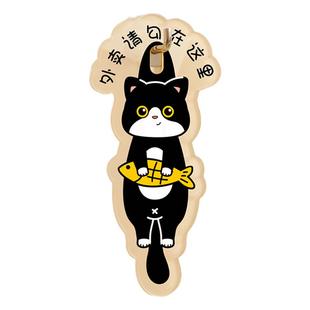 挂餐神器外卖放门口指示牌家挂钩快递置物架挂门上请勾在这里门外提示存放处创意可爱家用大门墙面钩子高级感