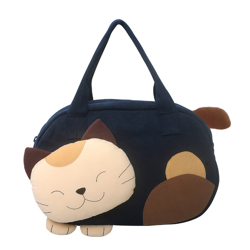 Kine猫卡通帆布上班通勤手提包
