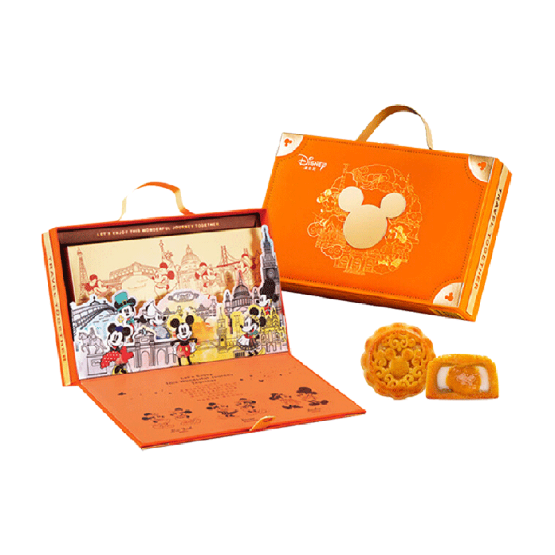 Disney旅行箱流心奶黄月饼送礼