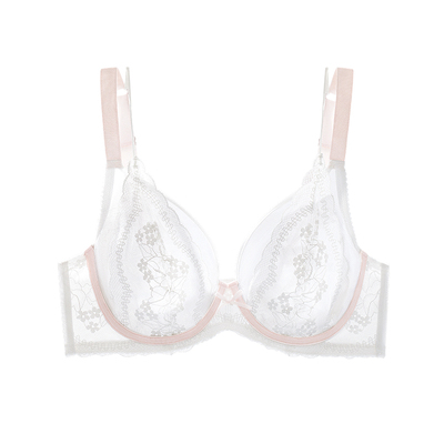 奶糖女孩大胸显小甜奶油法式性感全罩杯内衣大码蕾丝聚拢文胸胸罩