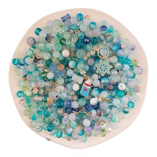 【6系列】9.8爆花琉璃珠diy手工串珠手链混搭玻璃珠幼儿园学生