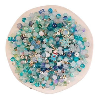 9.8爆花琉璃珠diy手工串珠手链