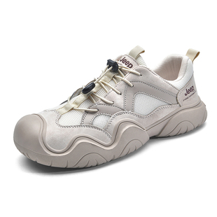 Jeep吉普正品女鞋丑萌登山鞋潮流透气运动鞋26新款夏季户外徒步鞋