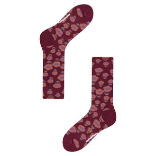 AR新中式复古小花中筒袜2026新款秋冬袜子显瘦无骨袜AlmondRocks