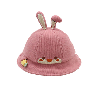婴儿帽子春秋款宝宝帽秋天渔夫帽男童女童儿童可爱超萌秋冬季盆帽