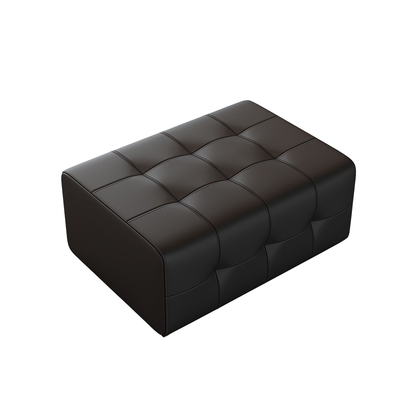 劳伦斯真皮沙发脚踏凳双针线设计