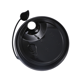 90口径奶茶注塑杯盖一次性磨砂连体防漏透明款塑料杯盖奶茶店专用